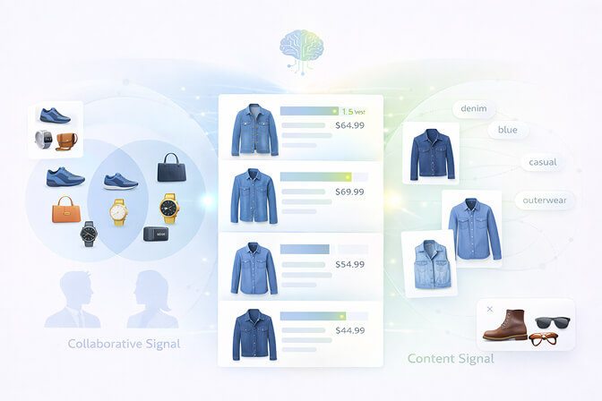 Hybrid filtering combining collaborative and content-based approaches into a unified recommendation engine for better results