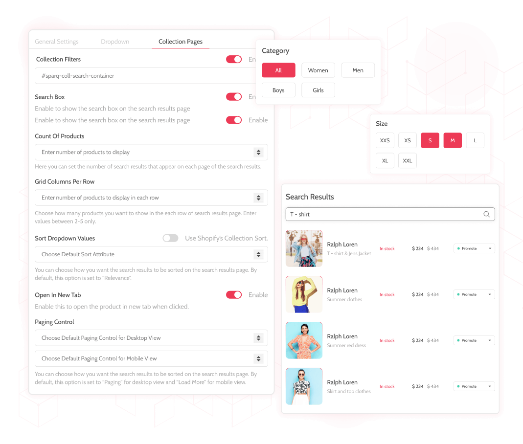 Collection Page Settings